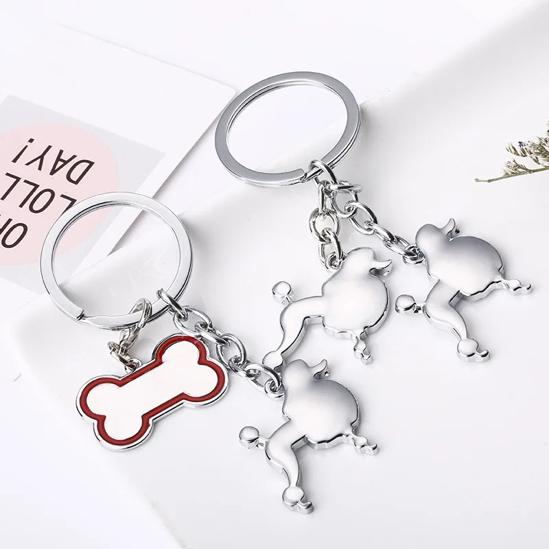 

poodle keychain for women key ring dog key chain key holder cute portachiavi chaveiro llaveros bag charm