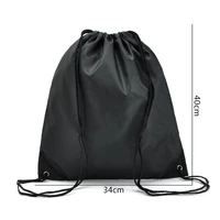 5 pcs nylon drawstring backpack string gym swim dance bags sack bag sports sack for men women kid school travel clothes storage