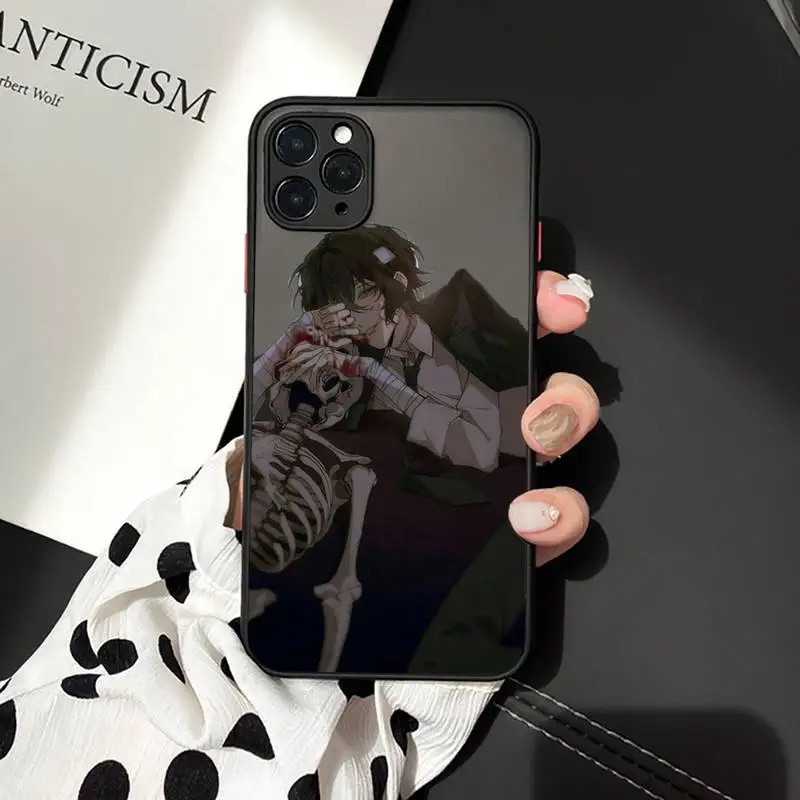 

Japan anime bungou stray Phone Case Matte Transparent for iPhone 7 8 11 12 s mini pro X XS XR MAX Plus cover funda