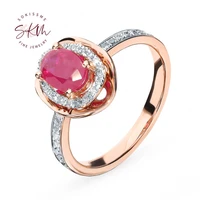 skm rings for women ruby rings 14k rose gold brand designer engagement rings designer promise luxury fine jewelry