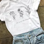 Женская футболка без дождя и цветов в стиле Харадзюку, футболка с графическим принтом сада и фермы, мягкая футболка для девочек, футболка, женская одежда
