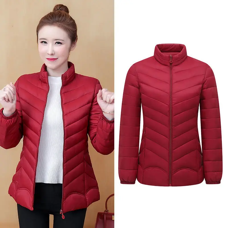Autumn Winter Down Cotton Padded Jacket Women's Short Hooded Jacket Warm Coat Parka Female Portable Outwear Fashion Korea