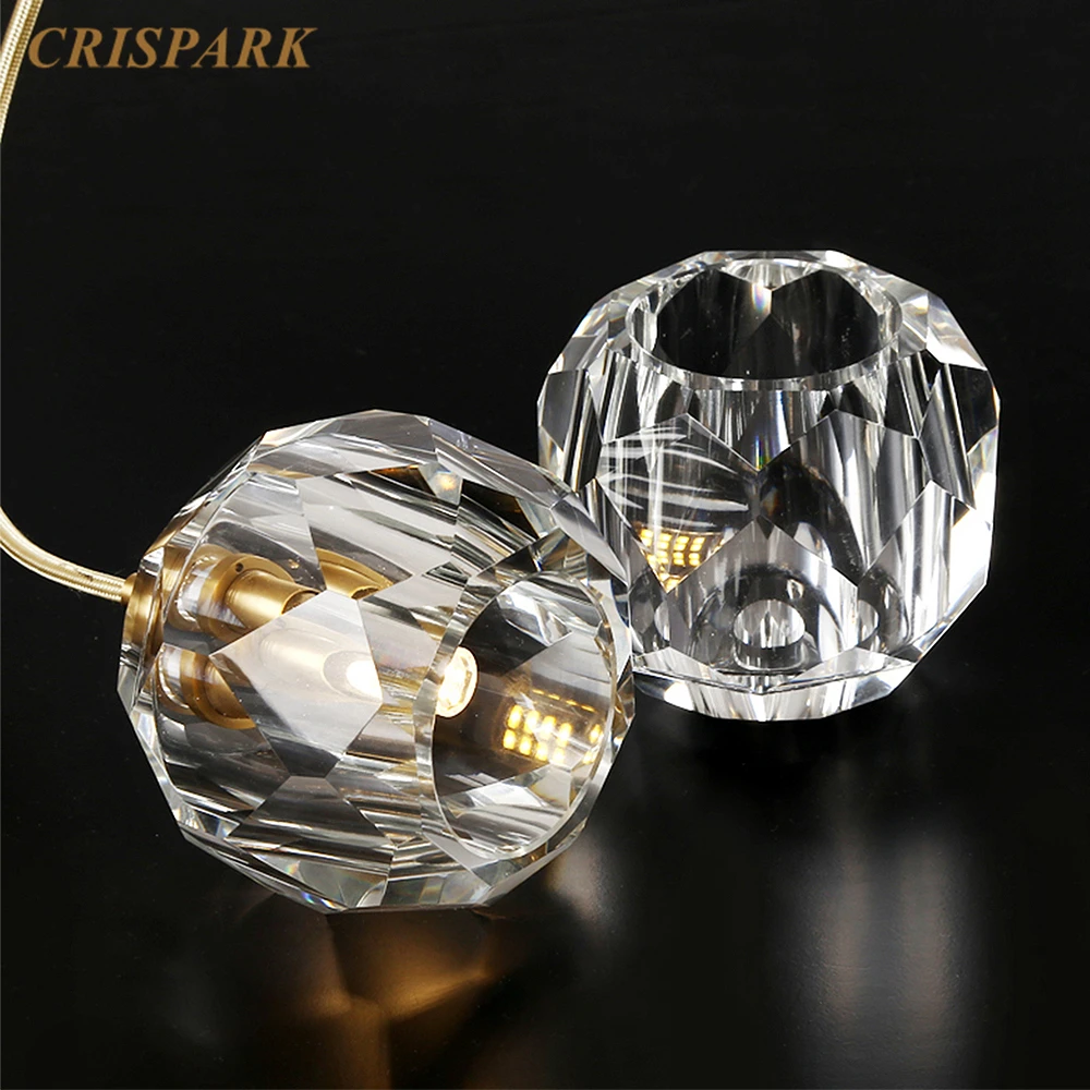 Современные латуни светодиодный Люстра светильник ing четкие с украшением в виде