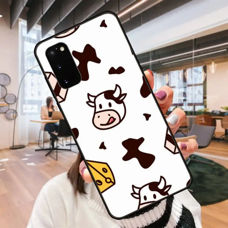 Milk Cow Skin Print Phone Case For Samsung Galaxy S9 S9plus S20 5G S20 ULTRA 5G S20 Plus 5G S21 S30 Case Cover images - 6