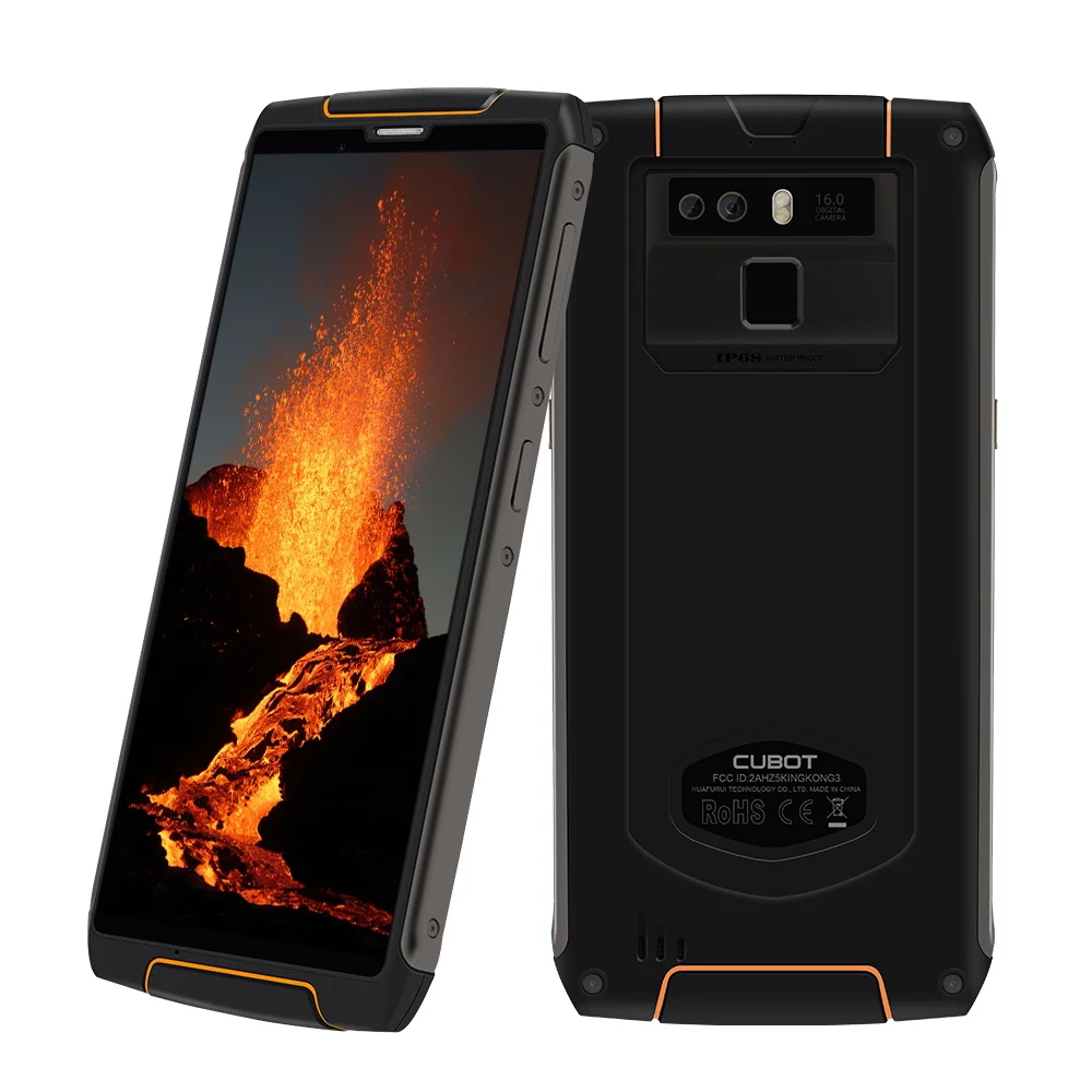 Black Cubot King Kong 3 IP68 Водонепроницаемый Защитный Телефон NFC 6000 мА/ч, большая Батарея Android 8,1 4 Гб+ 64 Гб Тип-C FastCharge OctaCore KingKong 3 - Цвет: Black