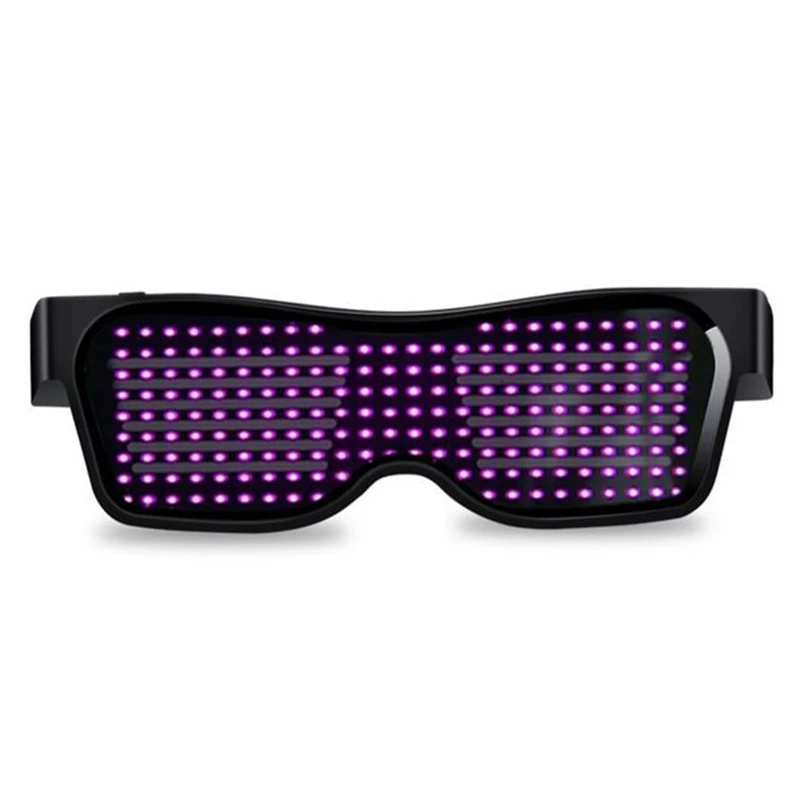 Sunglasses Light Christmas DIY APP Luminous Flash Bluetooth Glow Party Glasses lingual Led Modes Decorations Dropshipping