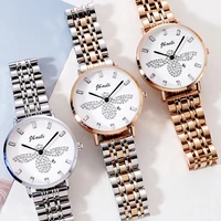 fashion women watch crystal cute animal dial ladies wristwatch female bracelet stainless strap rhinestone dress clock reloj