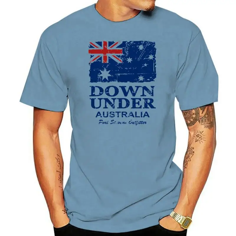 

Винтажная футболка с австралийским флагом, мужская белая футболка, летняя футболка, хлопковые футболки, топы с коротким рукавом, художестве...