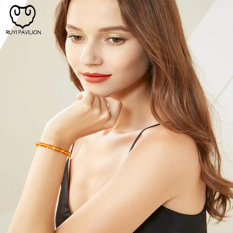 Женский браслет из натурального Балтийского янтаря 16 19 см|Гибкие и жесткие