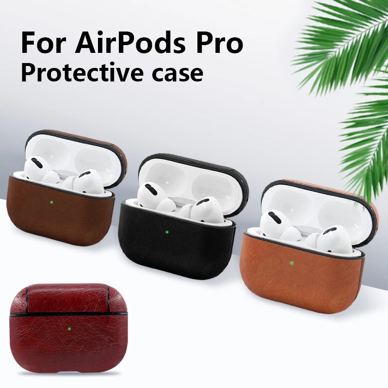Для Apple AirPods Pro Bluetooth беспроводные наушники Кожаный чехол Чехол для AirPods Pro Funda чехол для зарядки чехол s