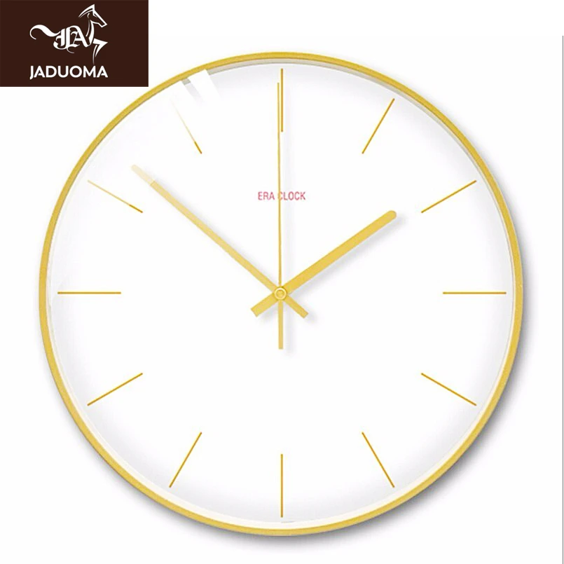 

JADUOMA 3D Wall Clock Solid Color Simple Quartz Duvar Saati Ultra-quiet Motion Wall Clock Modern Design Silent Movement Watch