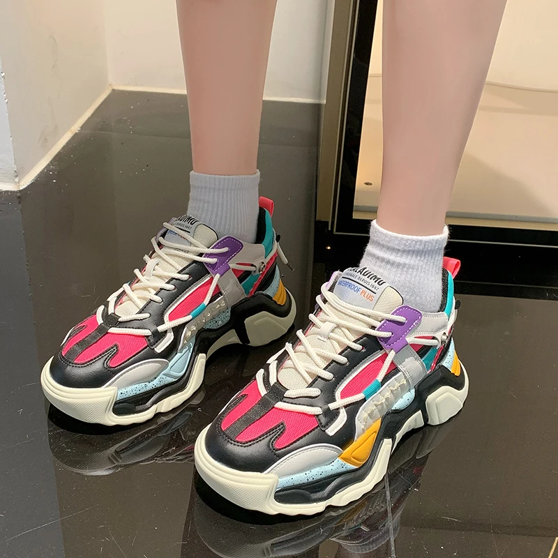 

2021 new sneakers women's shoes fashion designer ladies platform sneakers casual platform shoes ladies Zapatillas Mujer A4-67