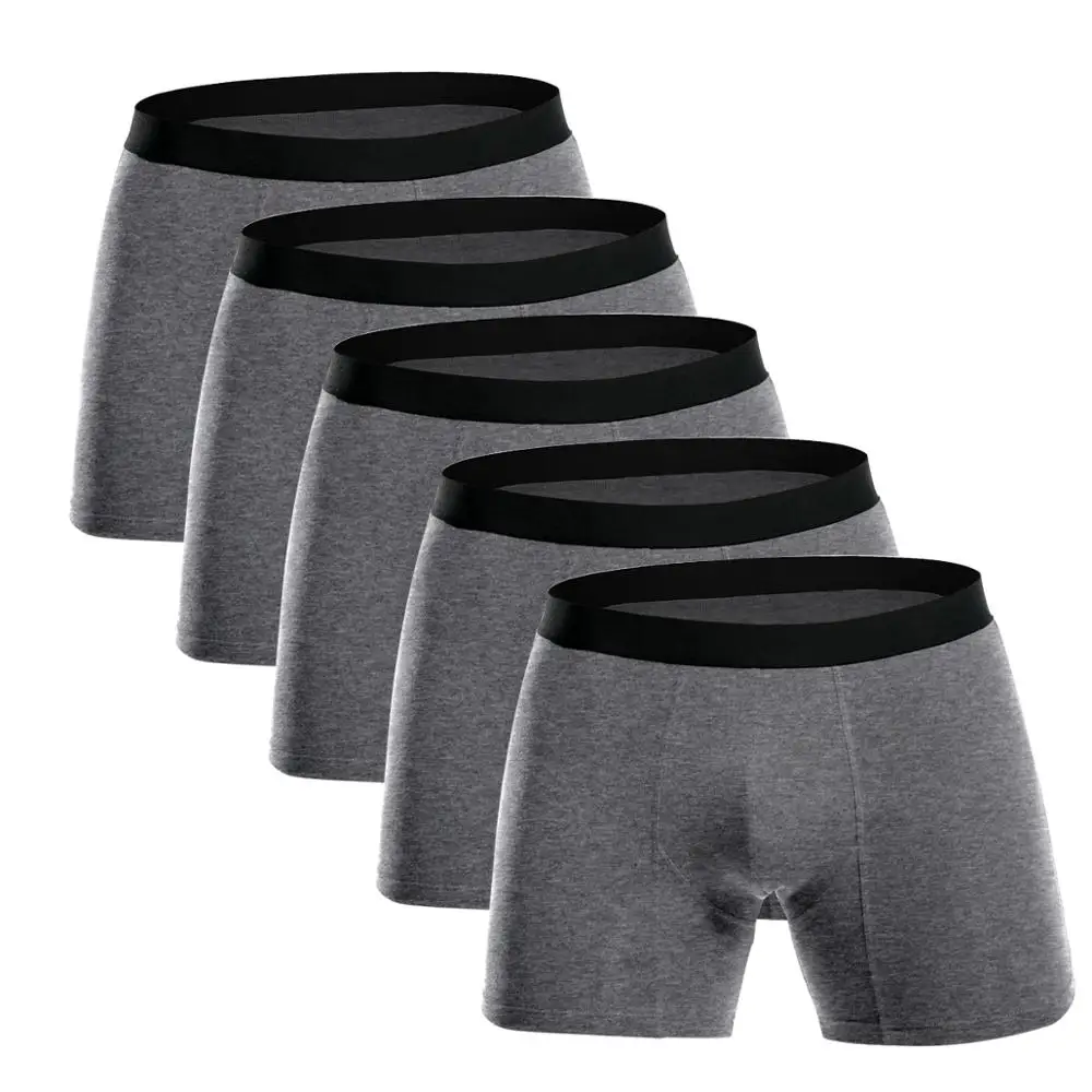 Men Boxer Cotton Long Shorts Underwear Lot Breathable Man Solid Underpants Comfortable Brand Jdren | Мужская одежда