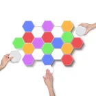 DIY Творческий RGB светодиодный модуль лампы светодиодный светильник модульный сенсорный светильник ing шестиугольная Ночной светильник Настенный светильник домашний декор