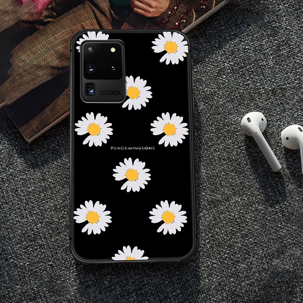 

INS Korea brand peaceminusone Phone Case Cover Hull For Samsung Galaxy S 7 8 9 10 e 20 FE edge uitra plus Note 9 10 20 black
