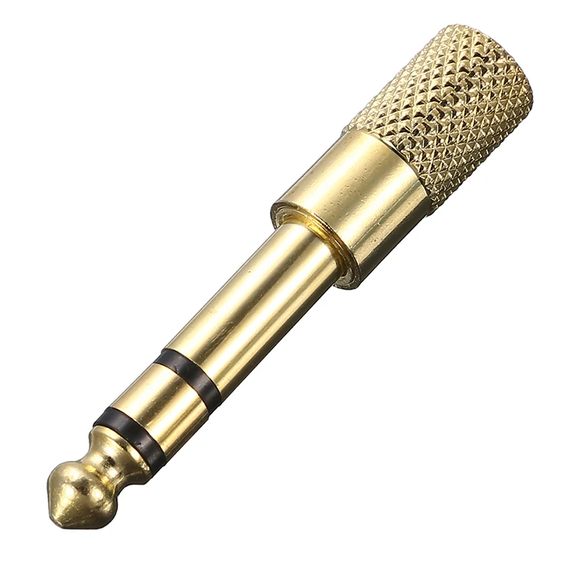 2 шт. позолоченный штекер 6 35 мм 3-полюсная стерео ШТЕПСЕЛЬНАЯ ВИЛКА на 3 5