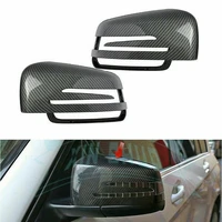1pair left right side door wing rearview mirror cover caps for mercedes a b c e s class c207 w204 w212 carbon fiberglossy black