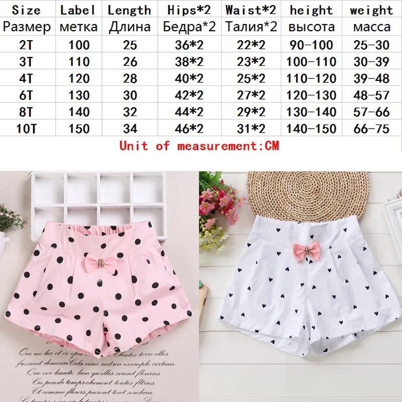 

V-TREE Summer Shorts For Girls Cotton Print Short Pants Trousers Bottoms Casual Bow-knot Cute Shorts Kids Clothes
