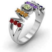 fashion new letter mom ring anniversary ring cute multi color for mothers day gifts