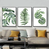 amtmbs 3 pcs ins style leaf triptych diy painting by numbers adults drawing on canvas coloring by numbers wall art decor
