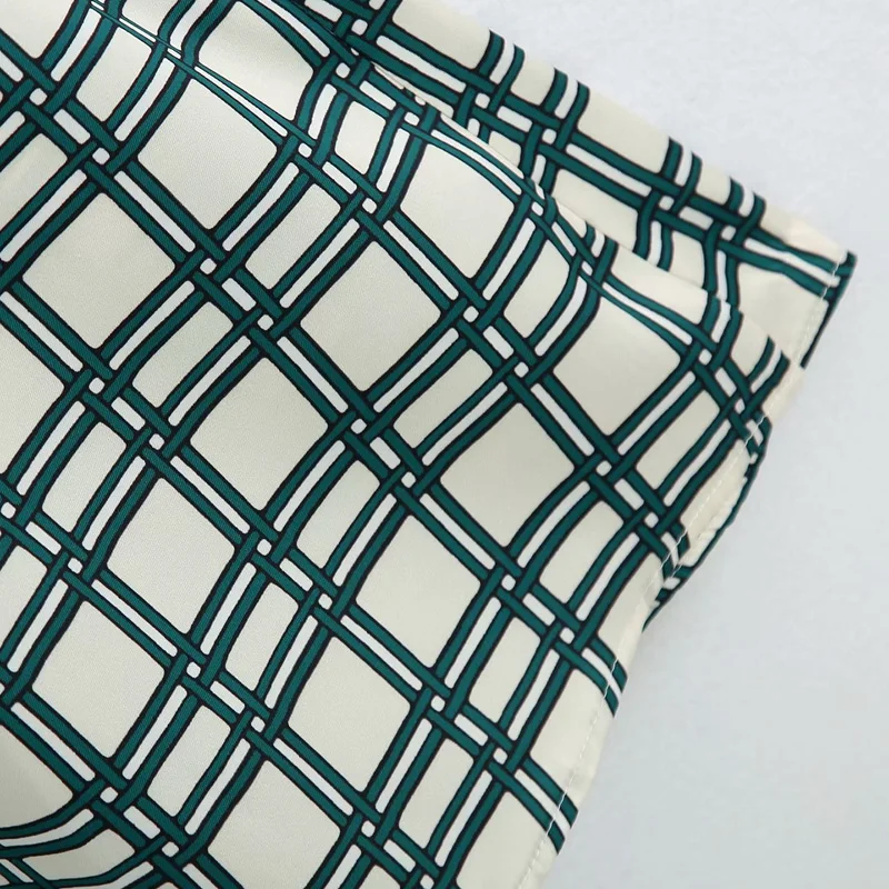 

2020 Summer Women Plaid Vintage Dress V-Neck Long Sleeve Sashes Bow Tie Dresses Female Elegant Midi Dress Clothes vestidos