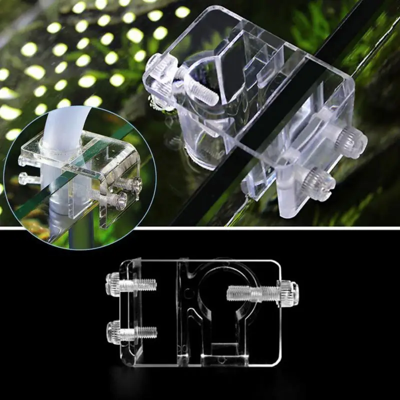 Держатель шланга для фильтрации прозрачный зажим аквариума стеклянная вешалка