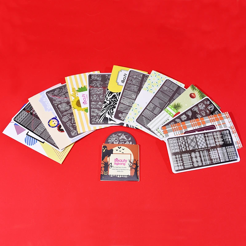 

BeautyBigBang Nail Stamping Plates Set Different Style Patterns Stamp Templates Nail Art Printing Stencils Tools ZHSP1690