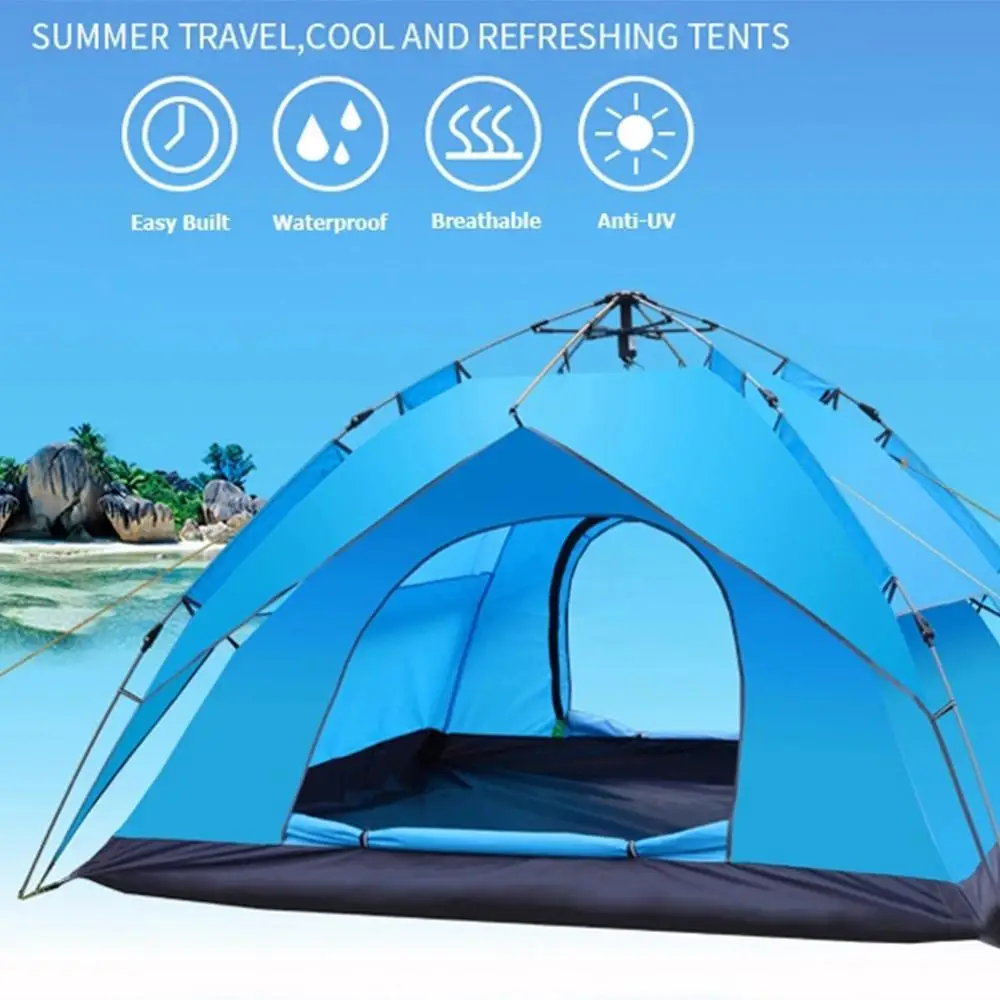 3 4 человека двухслойные палатки для кемпинга Водонепроницаемый палатка уличный