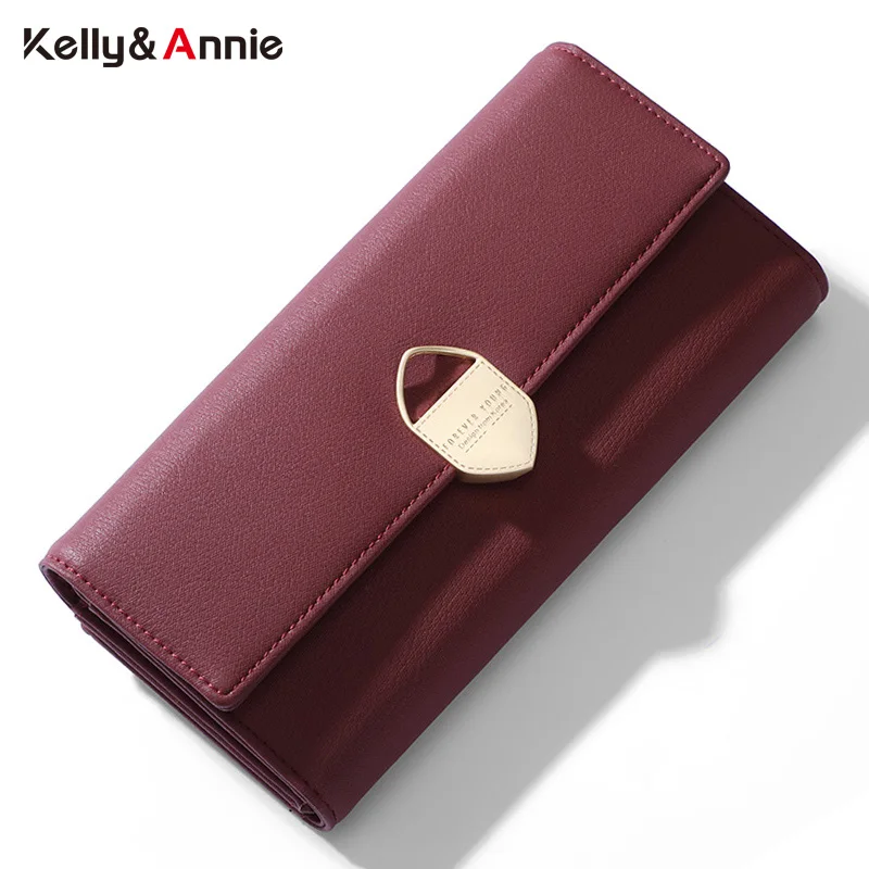 Двухсторонний Длинный кошелек женские кожаные кошельки с множеством отделов женский клатч держатель для