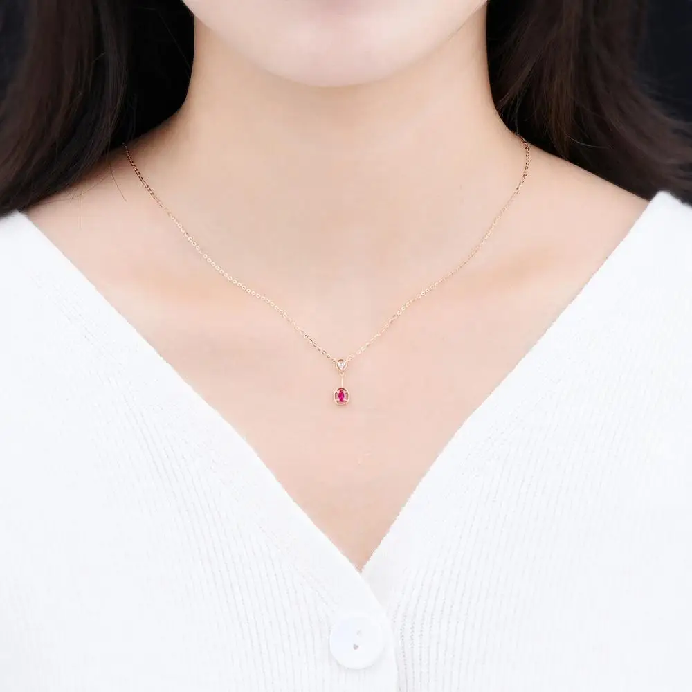 LP натуральный рубин ювелирное изделие 14 к желтое розовое золото цепочка ожерелье
