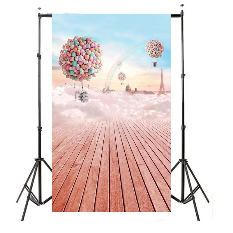 New 3x5FT Hot Air Balloon Photography Backdrop Photo Props Studio Background | Wedding Centerpiece &