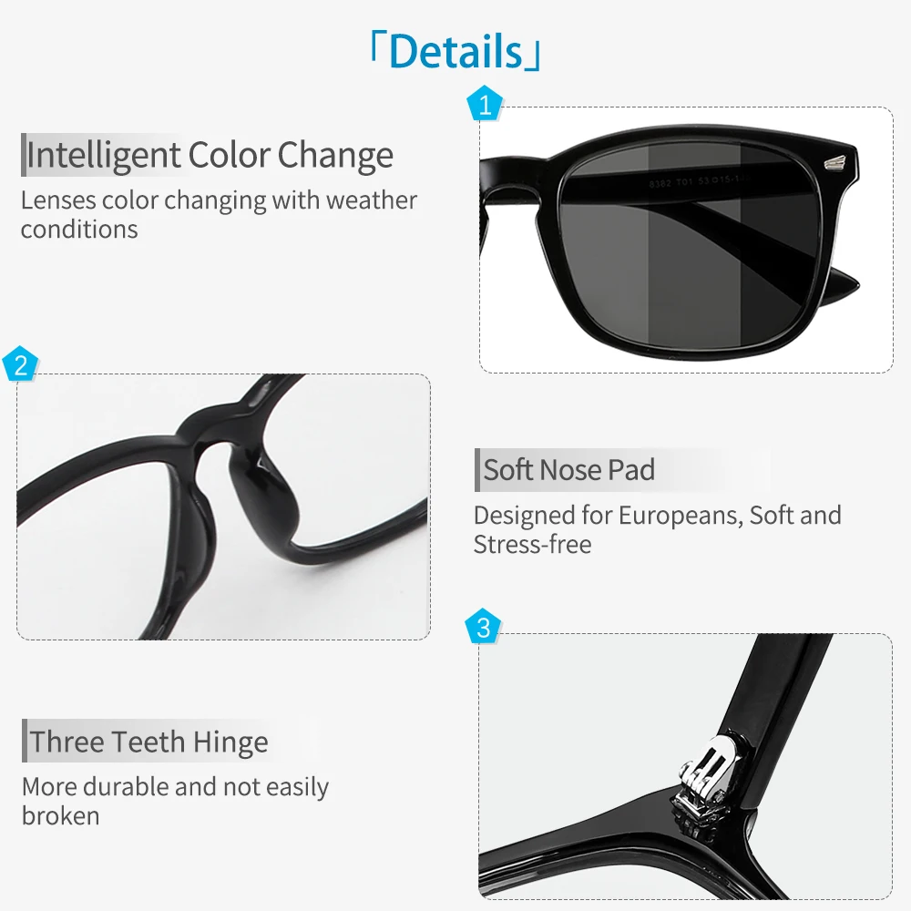 Очки Cyxus фотохромные с защитой от сисветильник для мужчин и женщин уличные