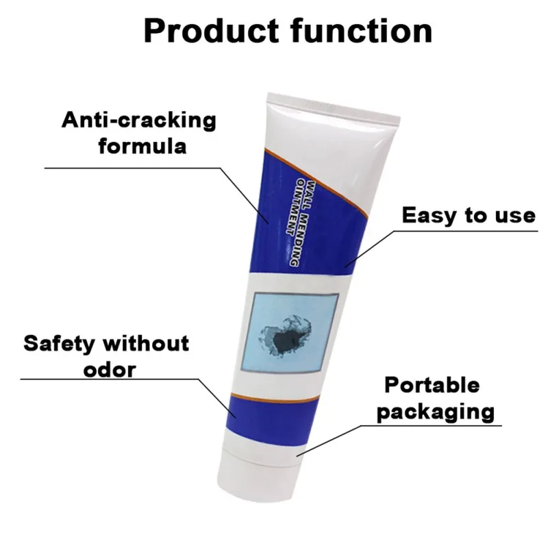 

Wall Mending Agent Wall Repair Cream Latex Paint Waterproof Gypsum Wall Paint Valid Wall Crack Nail Repair
