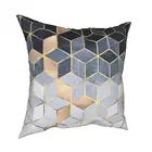 Мягкие синие градиентные наволочки в виде кубиков, графические абстрактные геометрические золотые скандинавские наволочки для подушек, декоративные наволочки для дивана 40x40 см