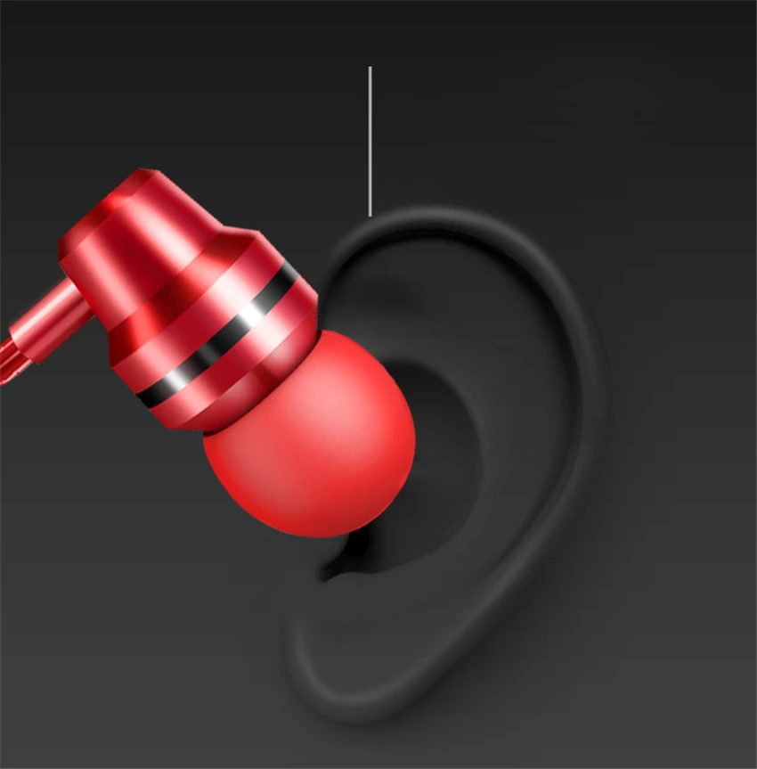 Проводные металлические наушники наушники-вкладыши 3 5 мм тяжелые басы с