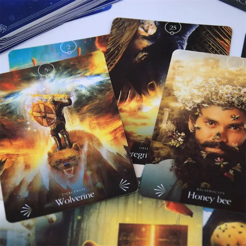 

Divine Animals Oracle 44 Cards Deck Deep Wisdom Tarot Family Party Board Game