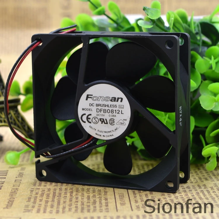 Для Дельта 8025 12V 0.08A 8 см ультра-тихий 2-проводной Мощность компьютерный корпус