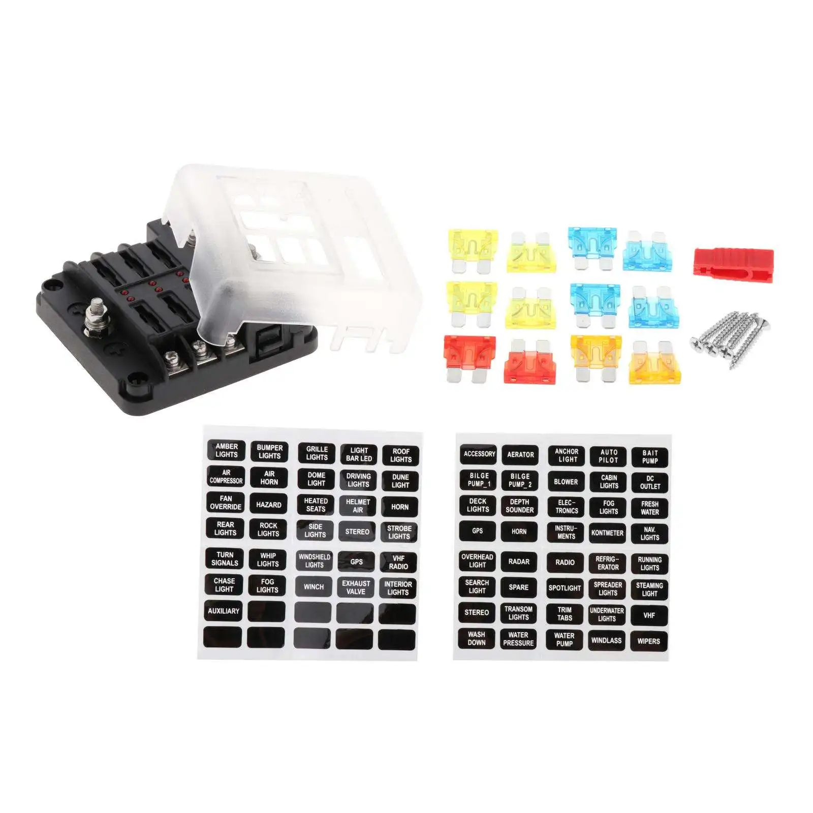 Автомобильный светодиодный блок предохранителей PBT с защитной крышкой