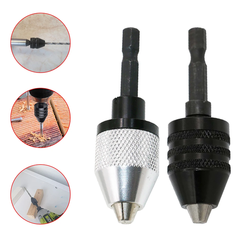 

Machine Keyless Drill Chuck Quick Change Adapter 1/4 '' Hex Shank Drill Chuck Converter For 0.3mm-3mm For Home Machine Tools