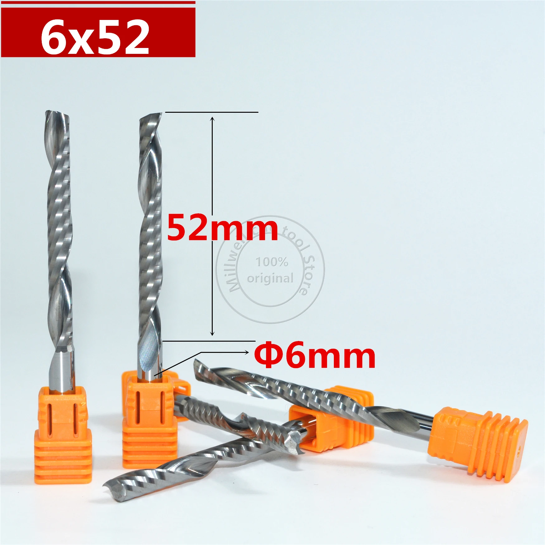 6 мм * 52 бесплатная доставка инструменты для дерева с ЧПУ твердосплавная торцевая
