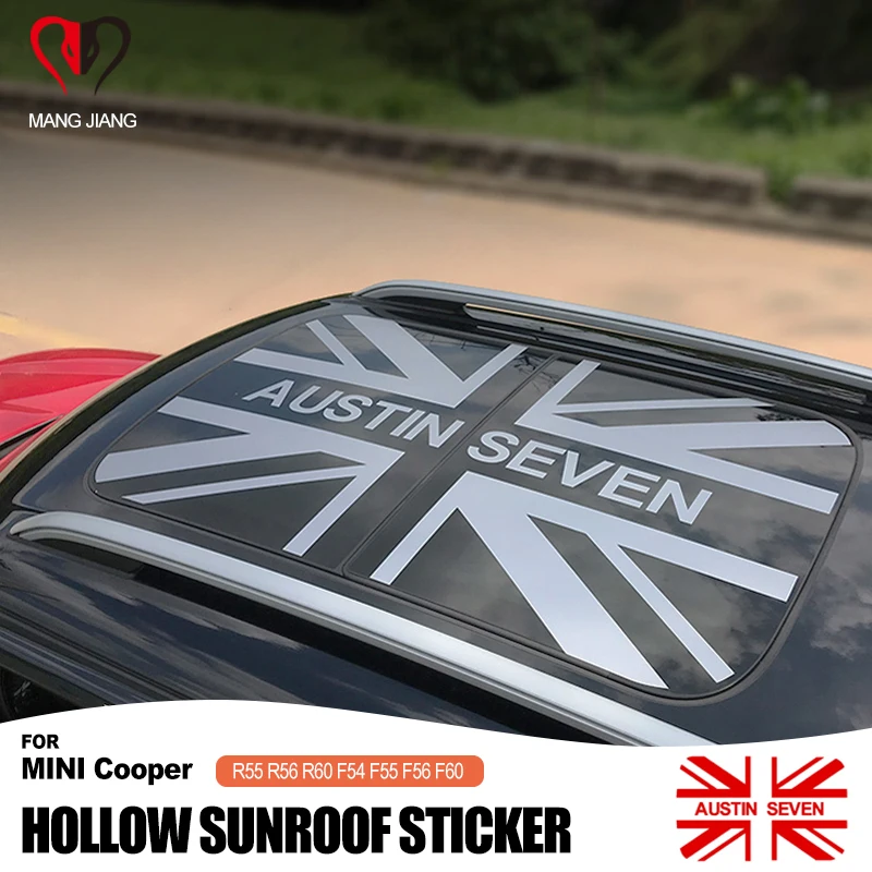 Декоративная наклейка на крышу автомобиля с вырезами для Mini Cooper R55 R56 R60 F54 F55 F56 F60 -