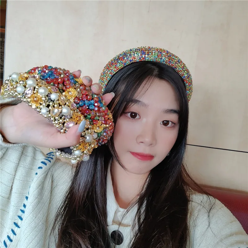 Женский обруч для волос в стиле барокко стразы с кристаллами |