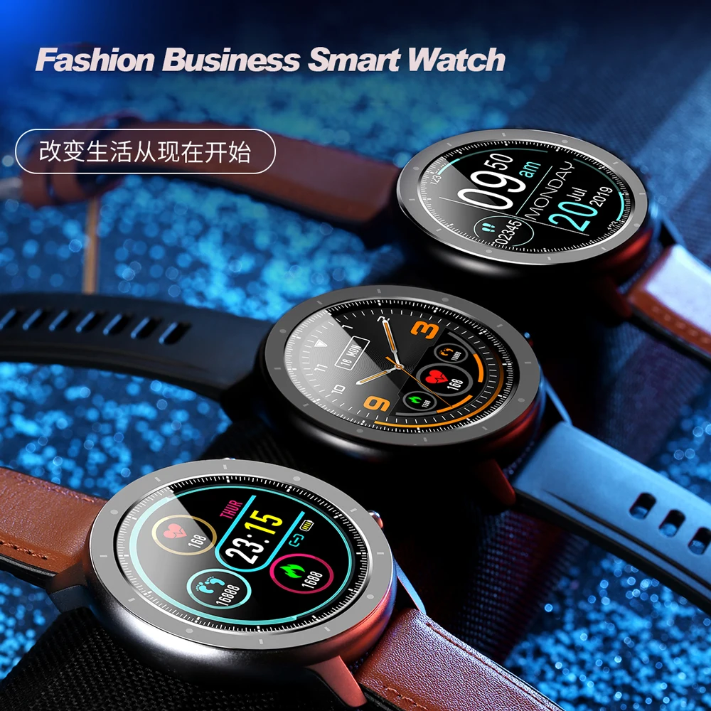 Модные Смарт-часы F12 1 3 дюймов Полный Круглый сенсорный экран шагомер умные часы