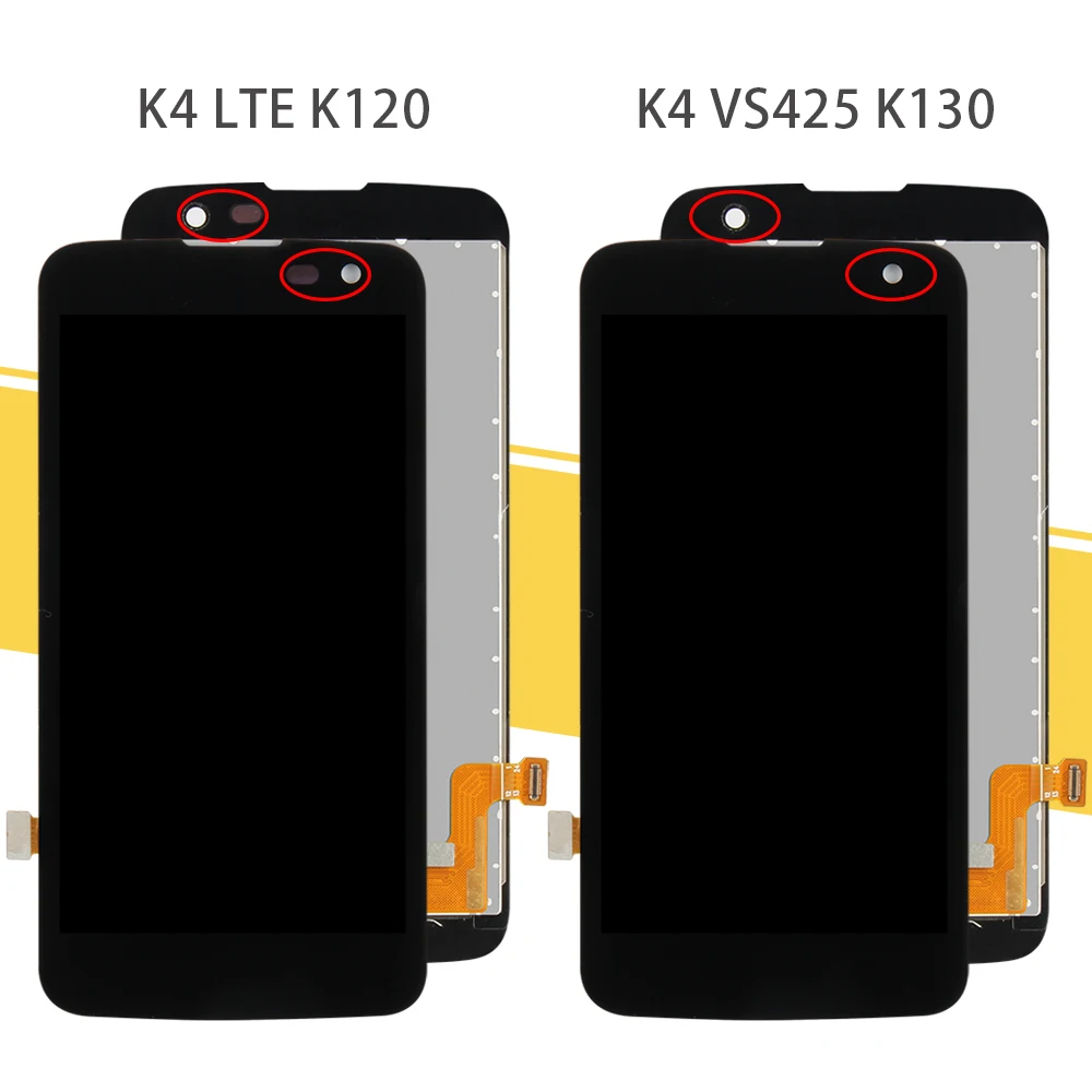 Протестировано 4 5 &quotЧерный для LG K4 LTE K120AR K120E K120 ЖК-дисплей кодирующий