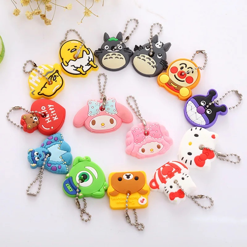 Силиконовый защитный чехол для ключей с мультяшным рисунком комплект из 2