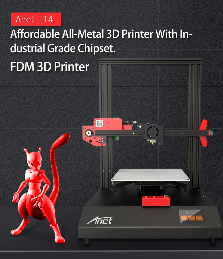 Anet 3d принтер ET4 Модернизированный закаленное стекло горячее настольное Impresora