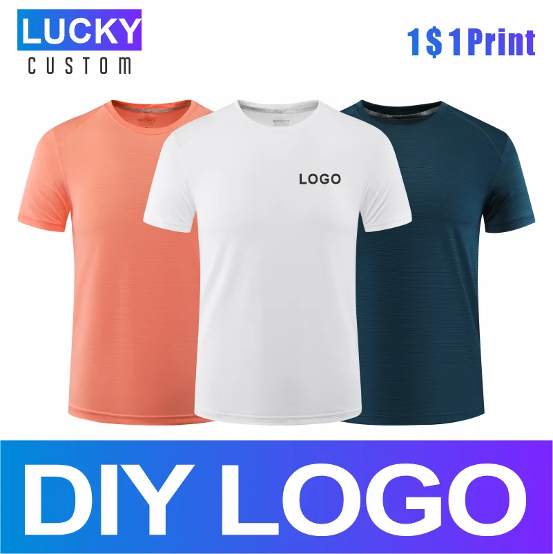 

Men's Sports Breathable T-shirt Custom Printing Printing Embroidery Wicking And Quick-drying Fitness Running Short Sleeves 6xl