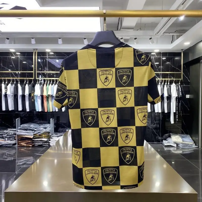 

2021 summer new short sleeve T-shirt men's fashion Joker personality printing casual round neck breathable jacket tide