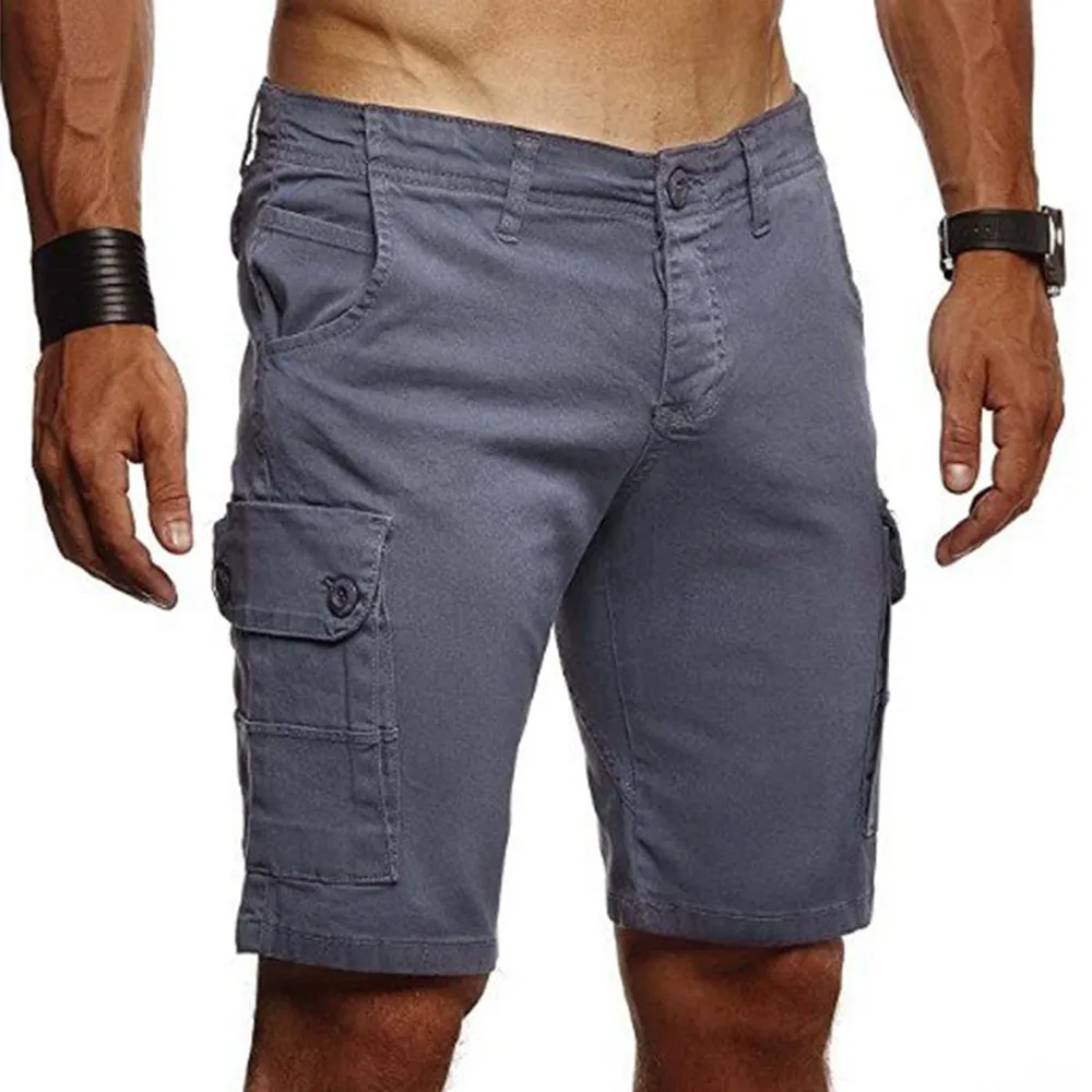 

Beach Pants Shorts Cotton Blends Outdoor Pants Pocket Buckle Zipper Work Shorts