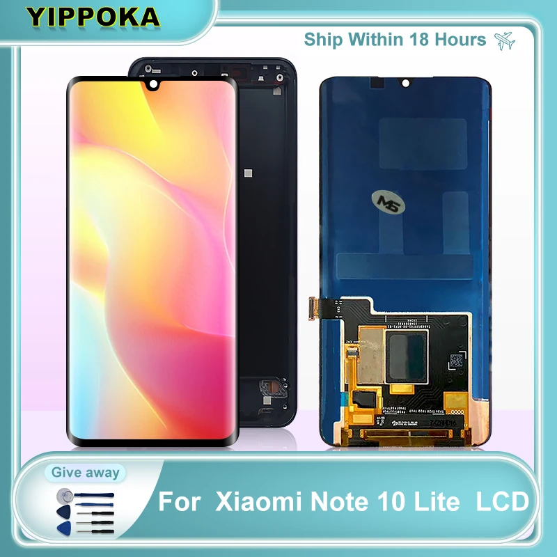 

6,47 "Оригинальный ЖК-дисплей для Xiaomi Note 10 Lite, сенсорный экран для MI Note 10 Lite, ЖК-дисплей, запасные части, сенсорный экран 10"